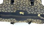 CELINE Vintage Macadam Boston Bag – Triomphe Horse Carriage Logo, Navy Canvas Photo 1