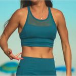 Seaav Athletics Mesh Sports Bra Top: Pacific Blue Teal Longline Size XS Photo 2