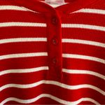 Wondershop red white Henley waffle knit long sleeve size medium Photo 1