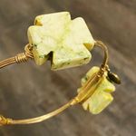 Bourbon and Boweties Bourbon & Bowties Green Stone Bangle Bracelet Photo 1