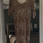 Motherhood Maternity Animal Print Top Brown Size L Photo 6