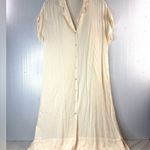 Suzanne Betro  L Short Sleeved Summer Button Down Maxi Shirt Dress Photo 10
