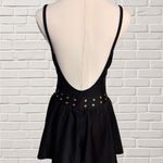 La Blanca Vintage Black Swimdress Size 14 – Gold Grommet Waist – Made in USA Photo 1