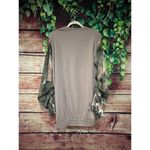 Boutique Latte Sweatshirt Mini Dress Cinched Long Sleeves Elastic Tie Large NWOT Brown Photo 2