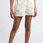 BP  Cotton Poplin Cargo Shorts in White Whisper Small Photo 0