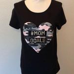 The Children’s Place black Mom Goals camo heart shirt sleeve shirt Size L Photo 0