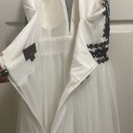 Blondie Nites by Stacy Sklar Prom Dress White tulle halter VNeck bead gown Sz 13 Photo 12