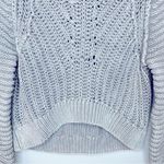 Free People Sweetheart Chunky Ribbed Knit Sweater in Tungsten Gray Size XS Photo 7