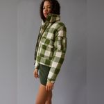 Urban Outfitters BDG Dixie Flannel Puffer Jacket Green and White Plaid Photo 1