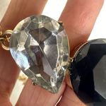 J.Crew black and rhinestone gold tone statement necklace Photo 6