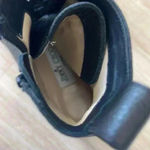Jimmy Choo  Black Side Zip Biker Boot sz 35.5 Photo 3