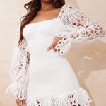 Pretty Little Thing White Lace Dress Photo 1