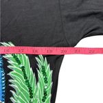 90s Vintage Hand Painted Sequin Parrot Bird Shirt Blue Sky Black One Size Size undefined Photo 4