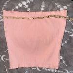 Elegant Pink Ribbed Tube Top Size M Photo 1
