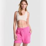 PINK - Victoria's Secret PINK VICTORIA’S SECRET Ivy Fleece Sweat Shorts High Rise Pink Gossip Logo L Photo 5