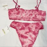 Show Me Your Mumu NWT Pink Tie Dye Scrunch Bikini Destin Top Del Rey Bottoms Set Photo 12