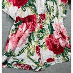 Umgee Floral Print Short Romper Slit Sleeves Sz M Casual Cute Summer Photo 5