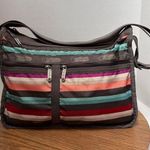 LeSportsac Multicolor Rainbow Convertible Expandable Nylon Crossbody Bag Purse Photo 0