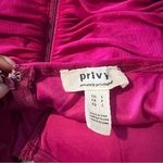 Privy  Mesh Ruched Off‎ The Shoulders Sweetheart Mini Dress In Berry Size S Photo 10