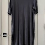 Eileen Fisher Organic Cotton Over the Knee Dress Dark Grey Size L Photo 1