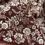 Bohme Brown and White Ruffled Puff Sleeve Mini Dress Photo 12