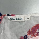 Roller Rabbit  O/S One Size Pink & Blue Floral Print Dress with Fringe Trim Photo 4