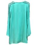 Bluetique  mint green long crotched lace flare sleeves shift dress size small Photo 2