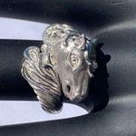 Gorgeous Women's Sterling Silver Horse Equestrian Ring, Satin Finish, Size 7 Photo 7
