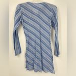 Kashi, bathing suit cover up, blue‎ stripes and sequins, sz M Blue Size M Photo 1