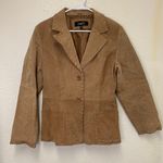Rue 21 Women's Brown 100% Genuine Leather Jacket Button Up Size Medium Photo 0