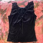 Brandy Melville malena coquette bow top black Photo 1