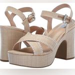 DV Dolce Vita Raffia Mayda Woven Platform Heeled Sandal Ankle Strap Size 9.5 Tan Photo 12