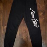 I am gia I.AM.GIA Black Joggers Large  Vertical Script Logo Track Pants Photo 0