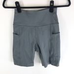 Halara High Waisted Side Pocket Plain Biker Shorts 7'' Gray XS Photo 3