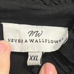 Never A Wallflower Black Leaf High Neck Midi Dress Size XXL Photo 5