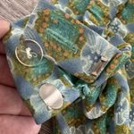 Coldwater Creek  Silk Maxi Skirt Size S Green Sequin Forest Fairy Goblin Boho Y2K Photo 6