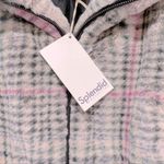 Splendid Plaid Faux Fur Bomber Jacket XS Photo 6