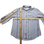 Siren Lily  Floral Striped Top Womens PXL  Button Front 3/4 Sleeve Photo 3