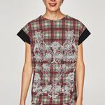 ZARA NWT  Tweed Plaid Embroidered Sheath Dress Photo 4