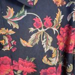 Briggs New York  Black with Red Floral Button Up‎ Shirt Size XL Photo 1