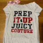 Juicy Couture  Pam Gela Prep It Up Tee T-Shirt With Kangaroo Pockets White Small Photo 1