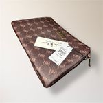 Nicole Miller New  New York Brown Monogram Crossbody Bag Coin Purse Minimal Luxe Photo 1