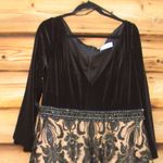 Mac Duggal   67614 Velvet Long Sleeve Sequined Ballgown Dress Photo 5