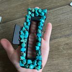 Handmade western turquoise claw clip Blue Photo 3