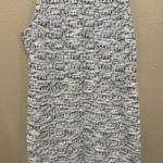 Loft Tweed Sheath Dress Black White Sleeveless Zipper Back Women's Size 6 Photo 0