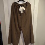 Proenza Schouler NWT  Matte Crepe Pants Dark Olive Green Photo 2