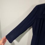 Sandro Paris Women Navy Swiss Dot Long Sleeve Button Up Midi Shirt Dress Size 38 Photo 4