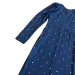 Farm Rio Lucy Dots V-Neck Dress Navy Colorful Long Sleeve Shift Size Small NWT Photo 11