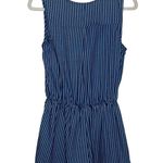 Kori America Striped Scoop Neck Sleeveless Tie Waist Romper Blue Size Small Photo 11