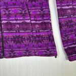 Columbia Jacket Women Sz M Purple Fleece Soft Aztec Full Zip Outdoor Western Photo 2